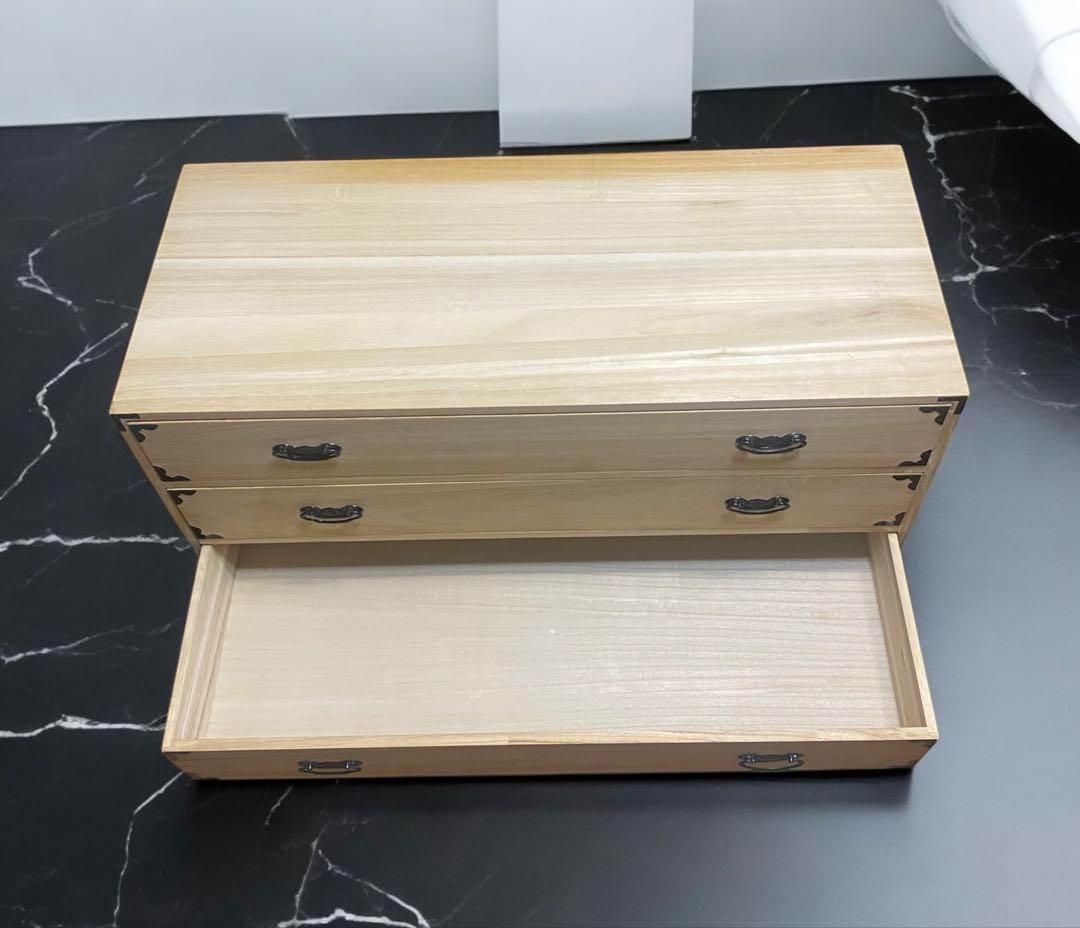 桐箪笥　桐だんす　着物たんす　和箪笥　三段　和モダン　ヴィンテージ