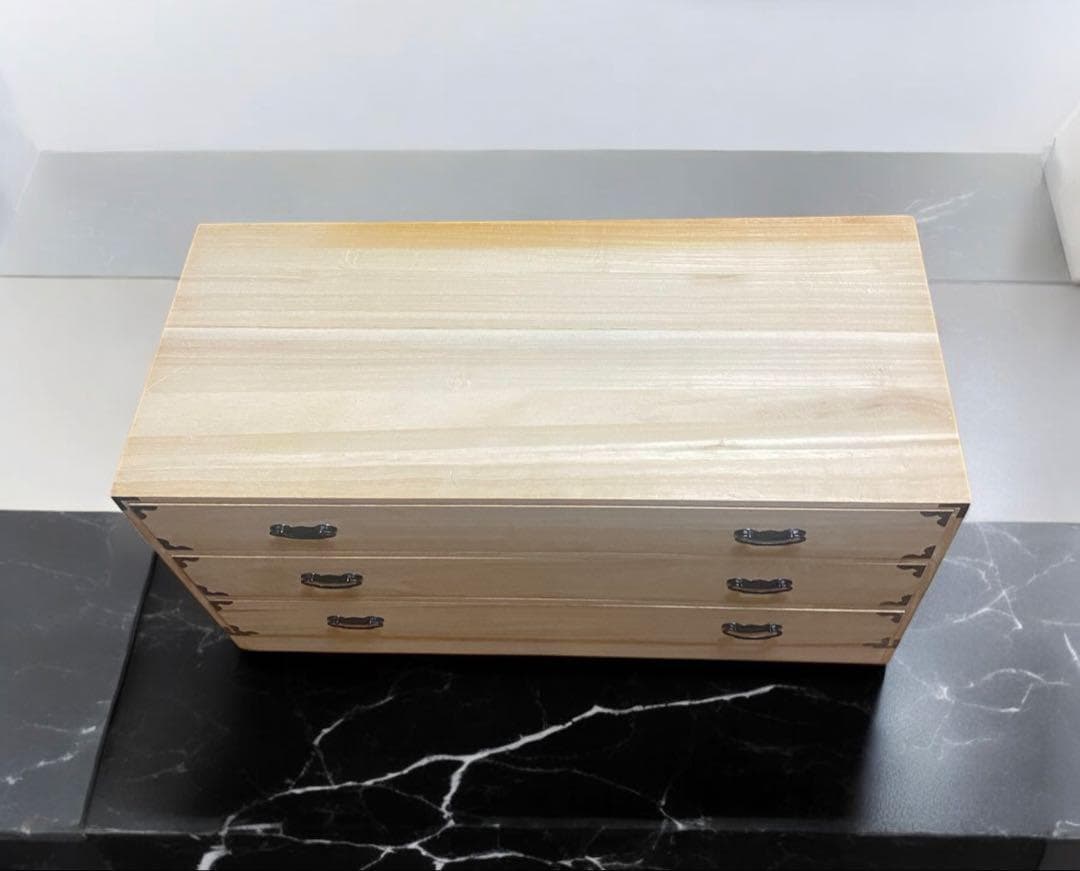 桐箪笥　桐だんす　着物たんす　和箪笥　三段　和モダン　ヴィンテージ