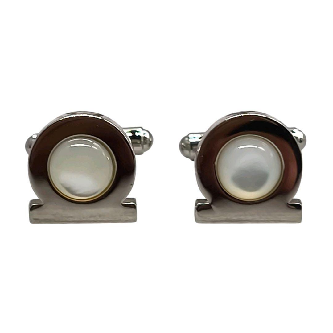 廃盤　極美品　サルヴァトーレ　フェラガモ　カフス　ガンチーニ　ムーンストーン