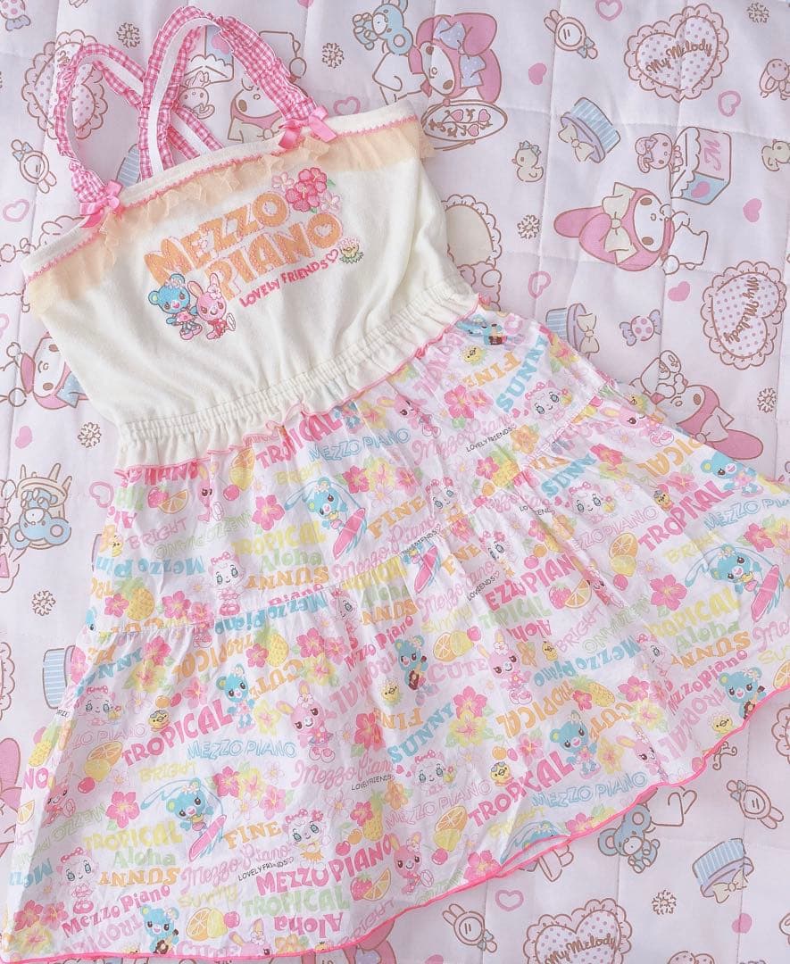 メゾピアノ♡みみぽぽちゃん♡キャミワンピース