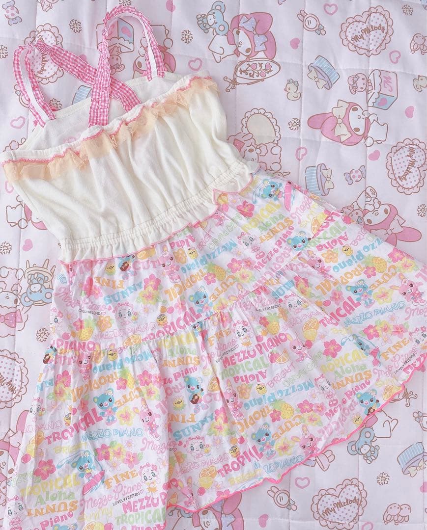 メゾピアノ♡みみぽぽちゃん♡キャミワンピース