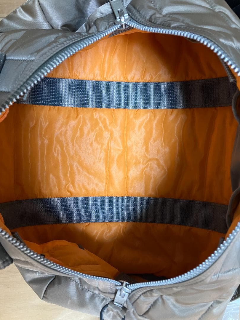 【中古】☆PORTER シルバーグレードラムバッグ ショルダーストラップ付き☆