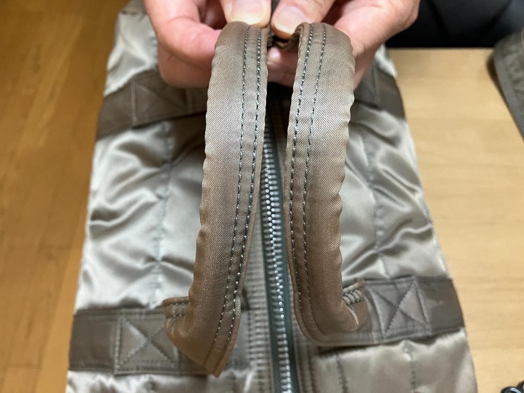 【中古】☆PORTER シルバーグレードラムバッグ ショルダーストラップ付き☆