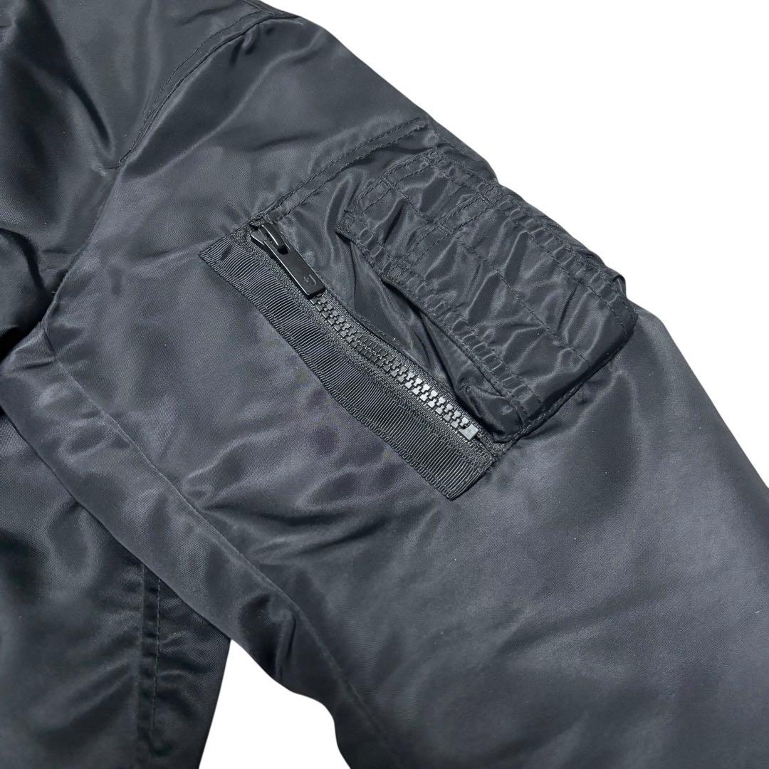 美品 UNIQLO +J ハイブリッドダウン オーバーサイズMA-1 S 黒