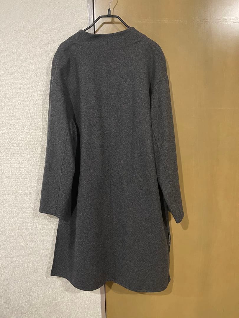 グレー グレンチェック柄 リバーシブル　コート