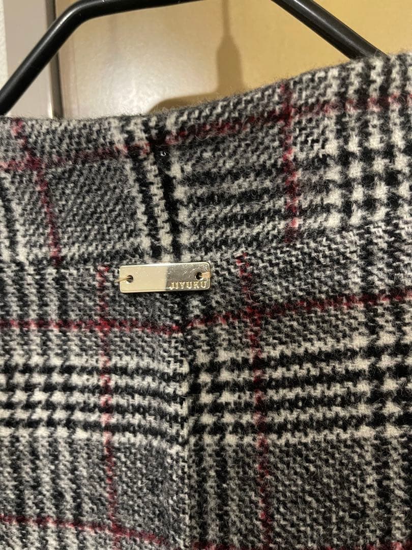 グレー グレンチェック柄 リバーシブル　コート