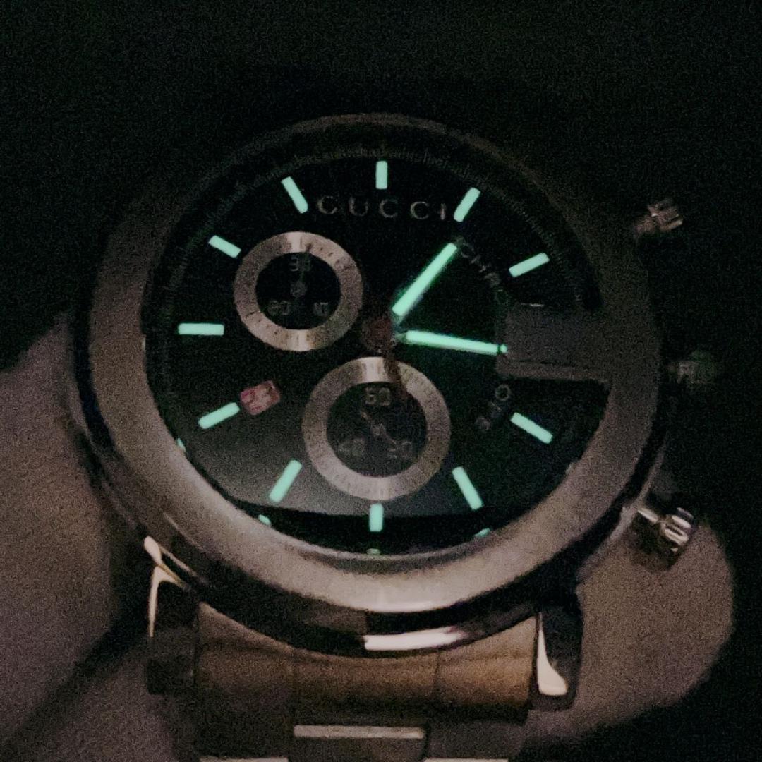 【圧倒的な存在感！】GUCCI 101M クロノグラフ Gクロノ 稼働 ブラック