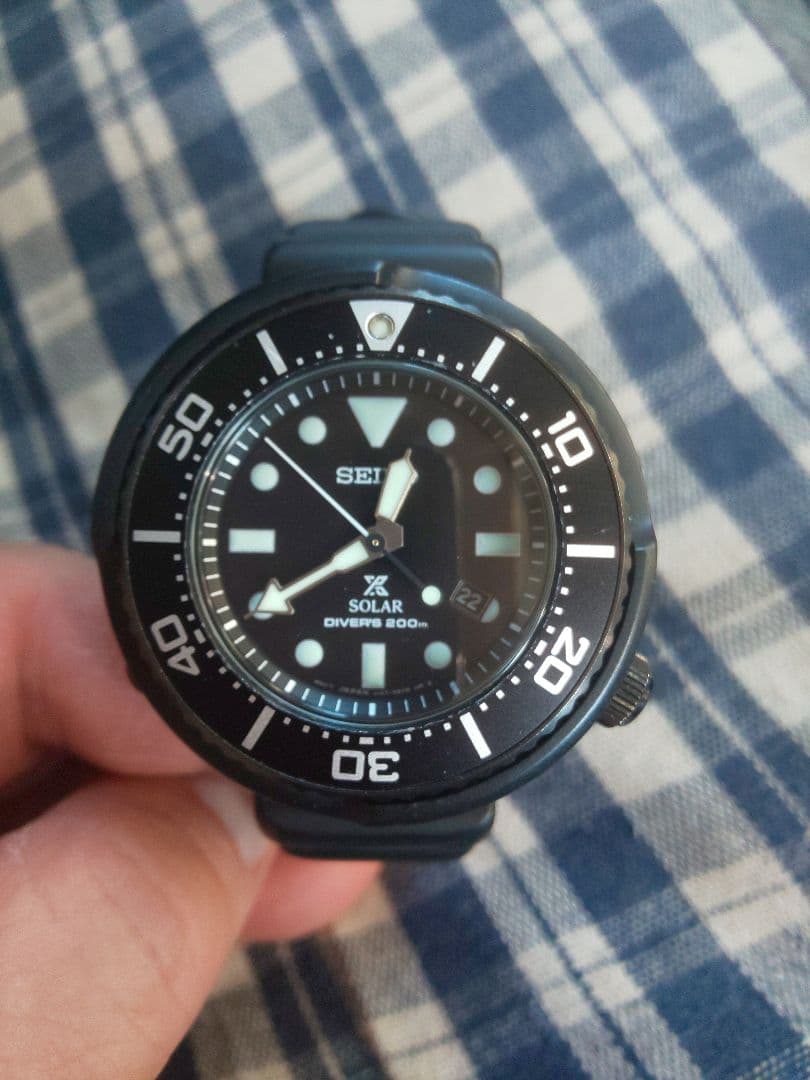SEIKO ソーラー ダイバーズ200m ブラック 美品 週末限定価格！