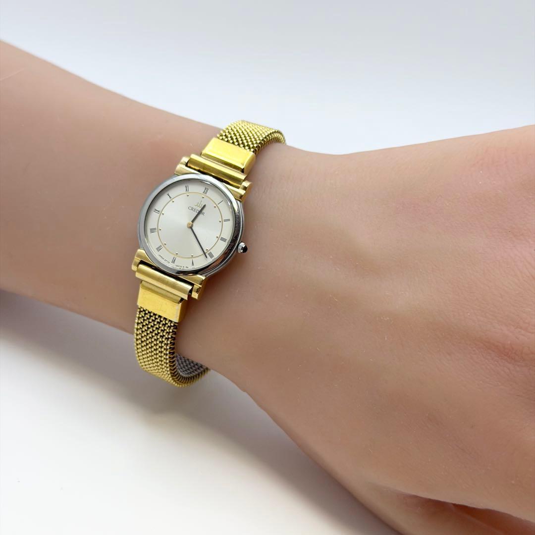 【稼働品】SEIKO セイコー クレドール 18K クォーツ レディース 腕時計