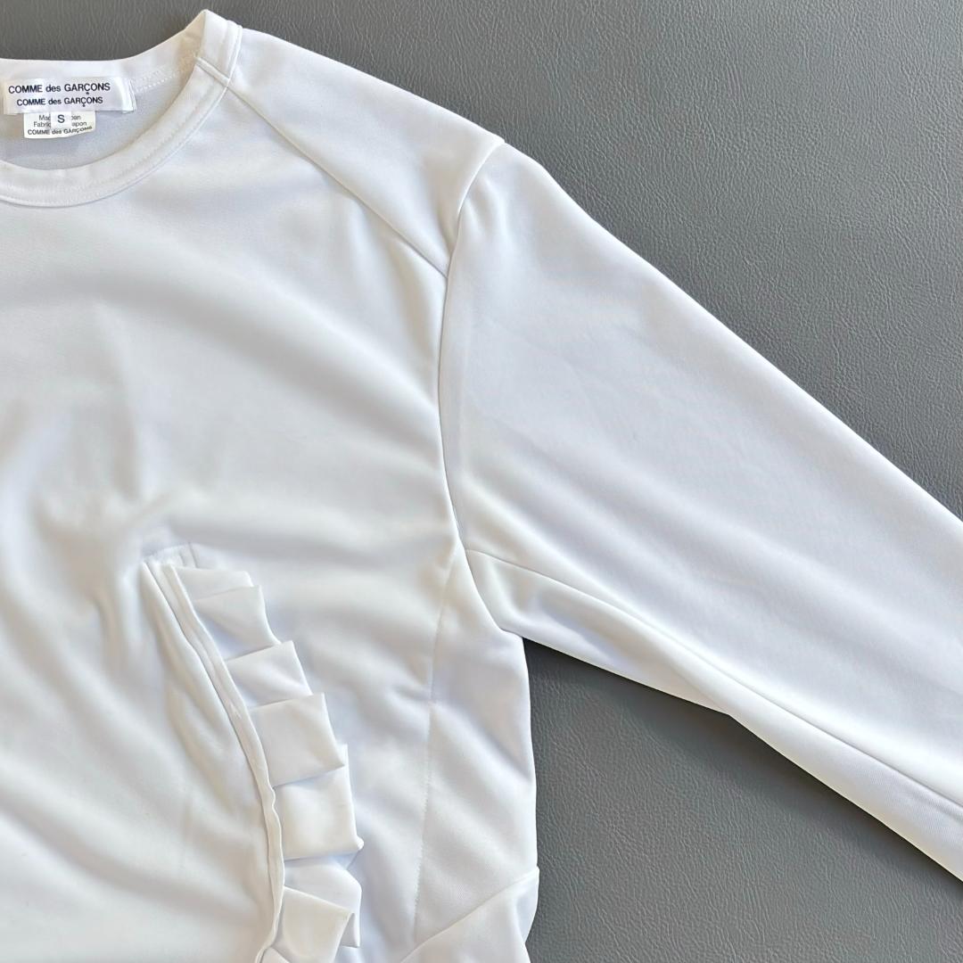 美品♪コムデギャルソン フリル アシンメトリー 長袖 カットソー S ty8