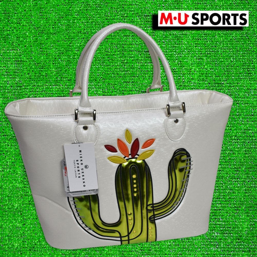 ミエコウエサコ ゴルフ 大判トートバッグ【パールホワイト】新品！