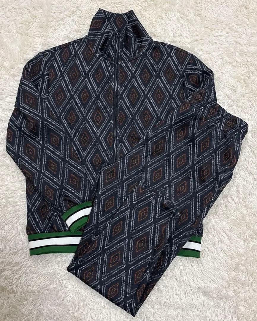 ザラ　ZARAジャージ　総柄　トラックジャケット　上下セットアップ　XL