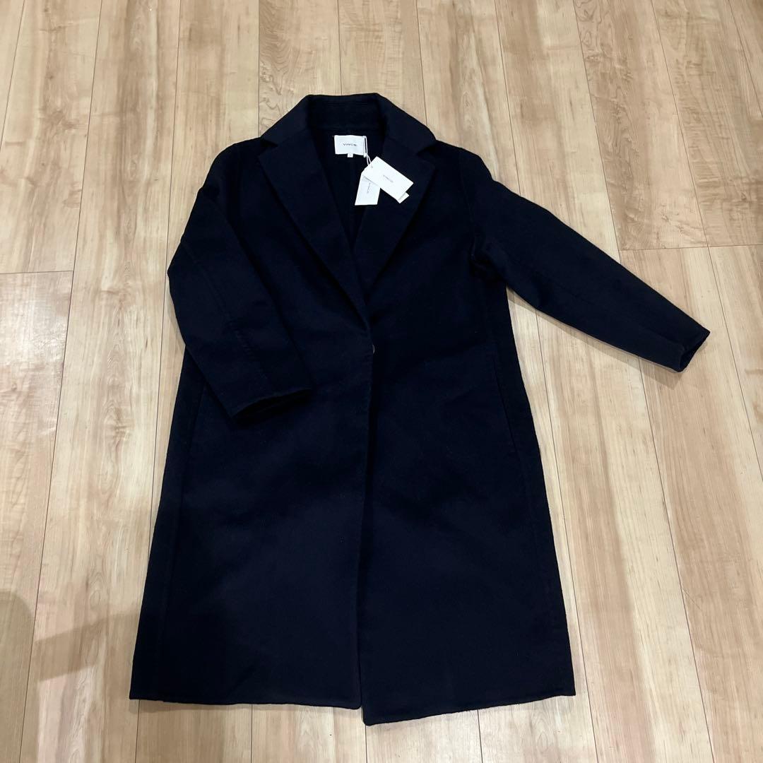 新品 vince. シングルコート ノーカラーコート