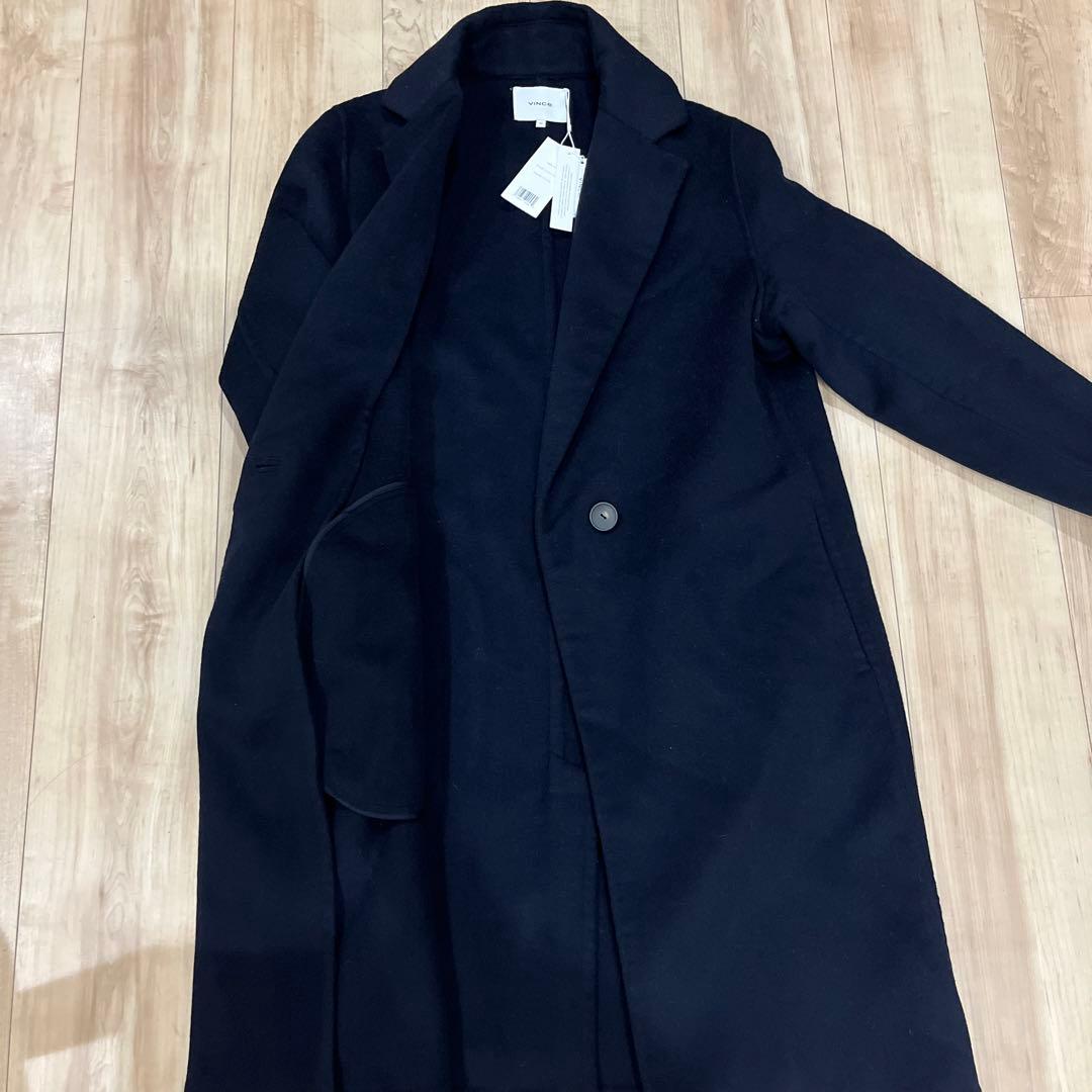 新品 vince. シングルコート ノーカラーコート