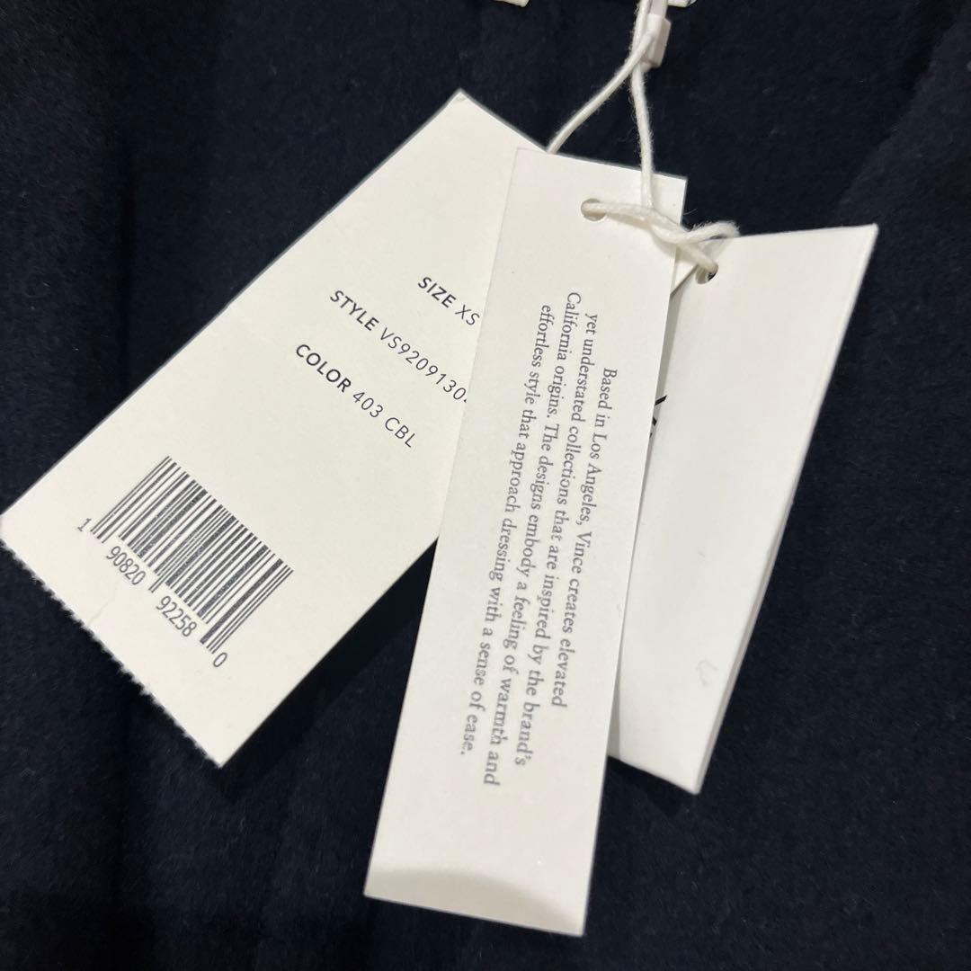 新品 vince. シングルコート ノーカラーコート