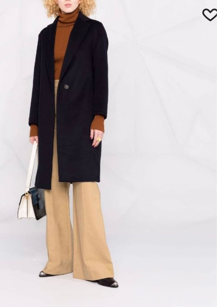 新品 vince. シングルコート ノーカラーコート