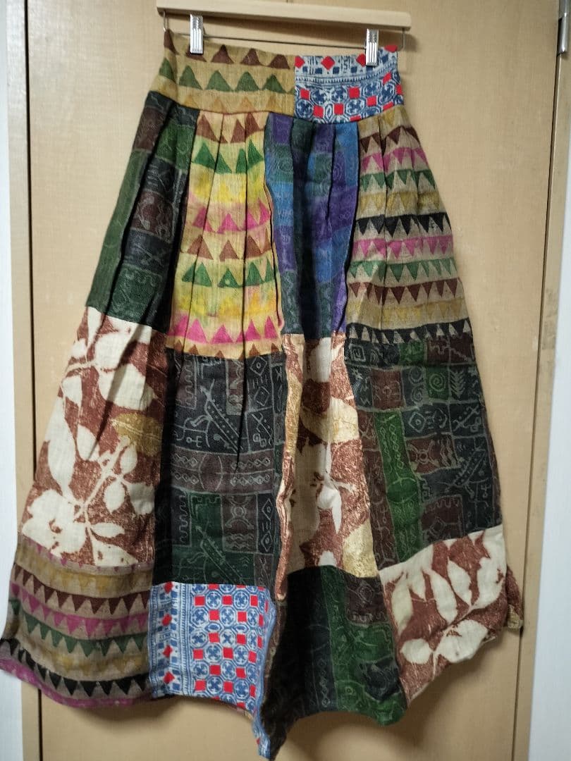 エスニック　バールンパンツ　天然コットン　藍染　新品　タイ製B80