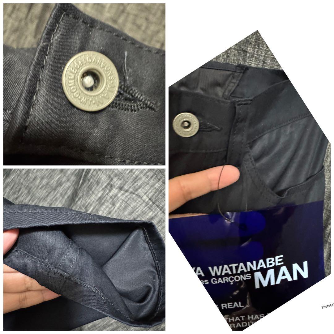 COMME des GARCONS シンチバックブラックパンツ　YKK Y2K