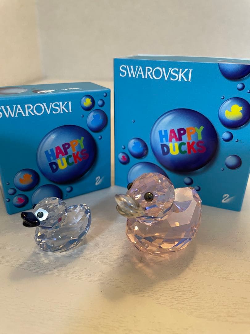Swarovski スワロフスキー　Happy Ducks 置物 2個セット
