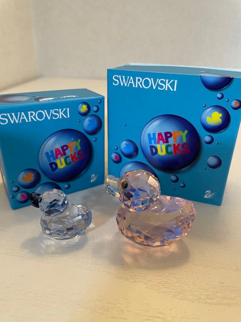 Swarovski スワロフスキー　Happy Ducks 置物 2個セット