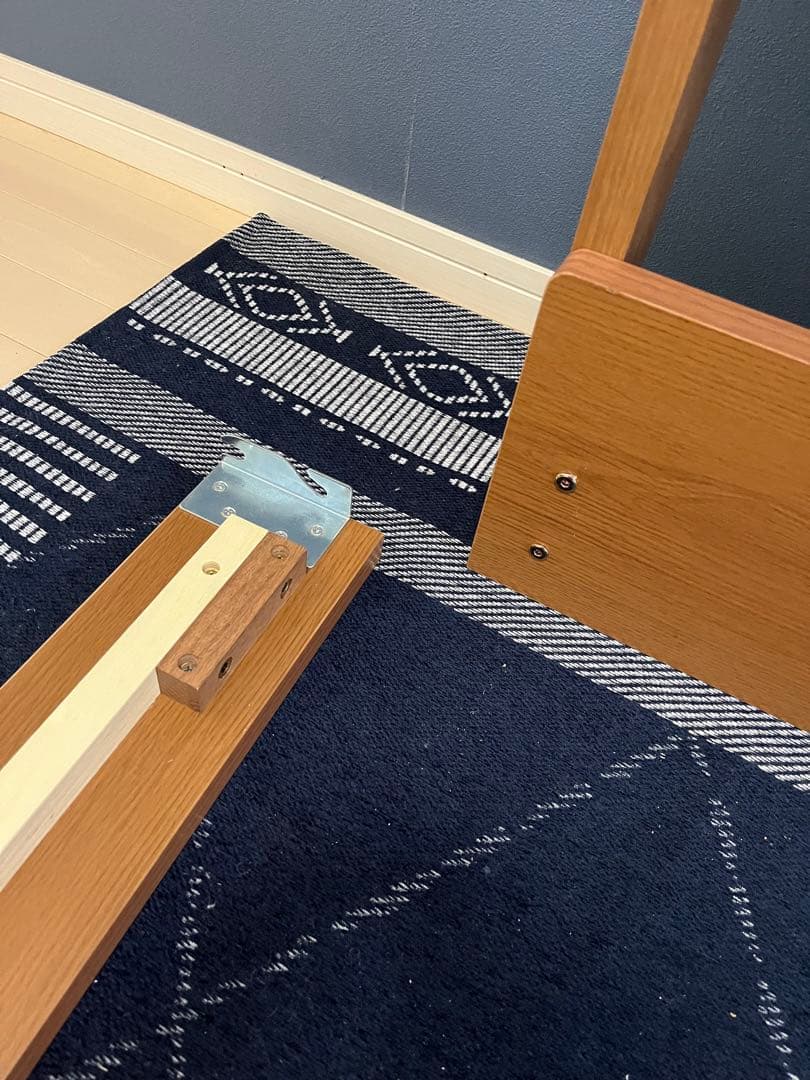 【たろう】 セミダブルベッドフレーム 木製ラタン調＋エマスリープマットレス