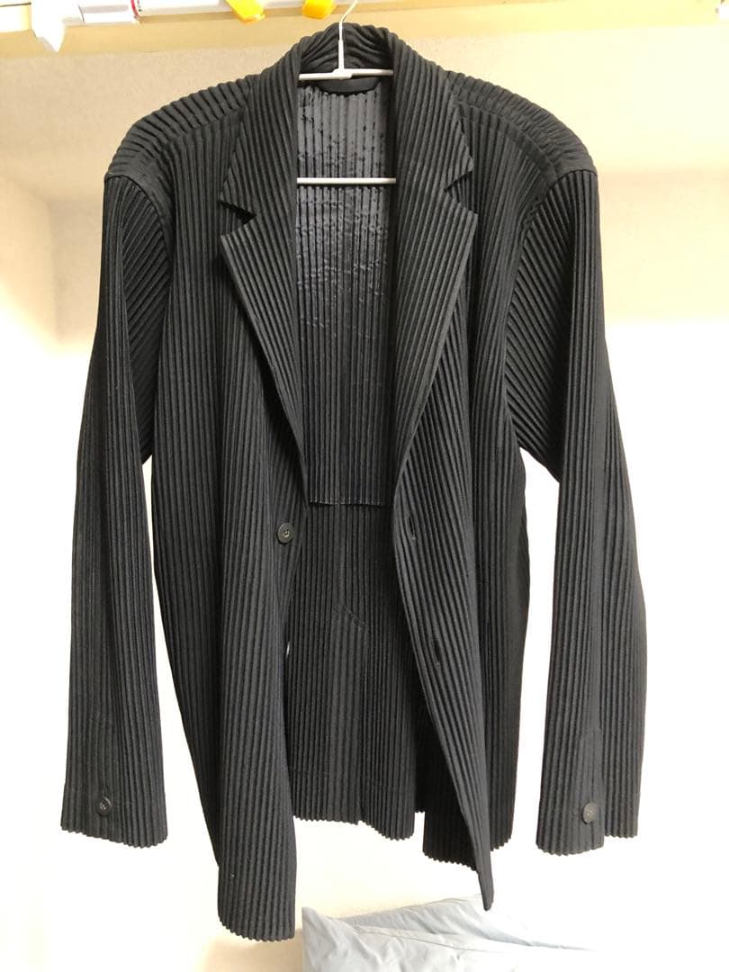 オムプリッセイッセイミヤケ テーラードジャケット ブラック 2