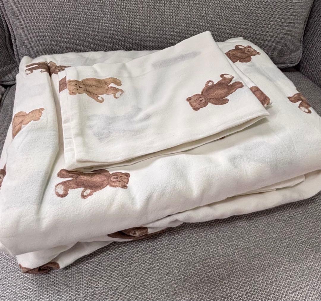 ジェラートピケSleep ベア柄3点SETセミダブル 寝具