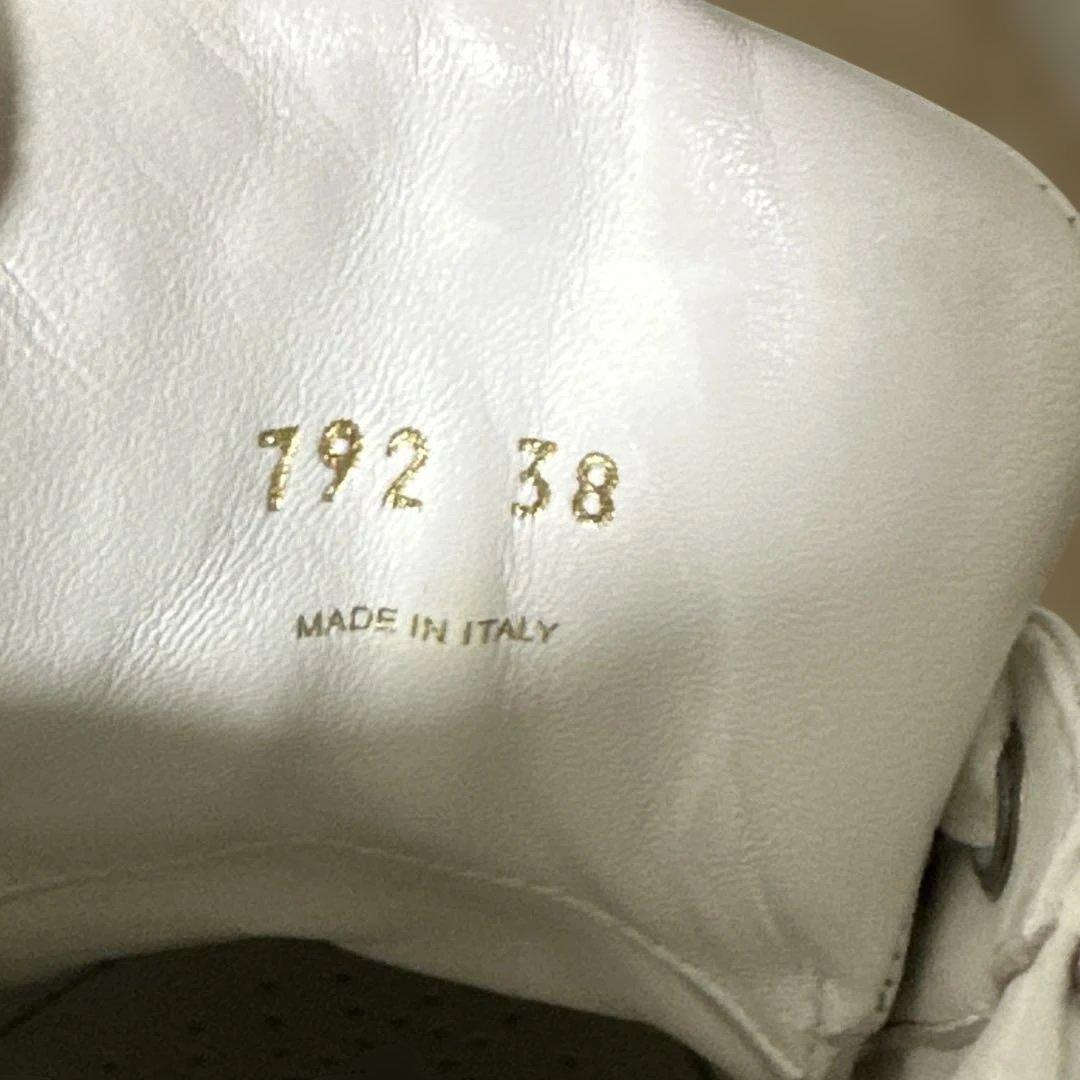 PRADA ダウンタウン ボールドレザー スニーカー 厚底 三角ロゴ 38サイズ