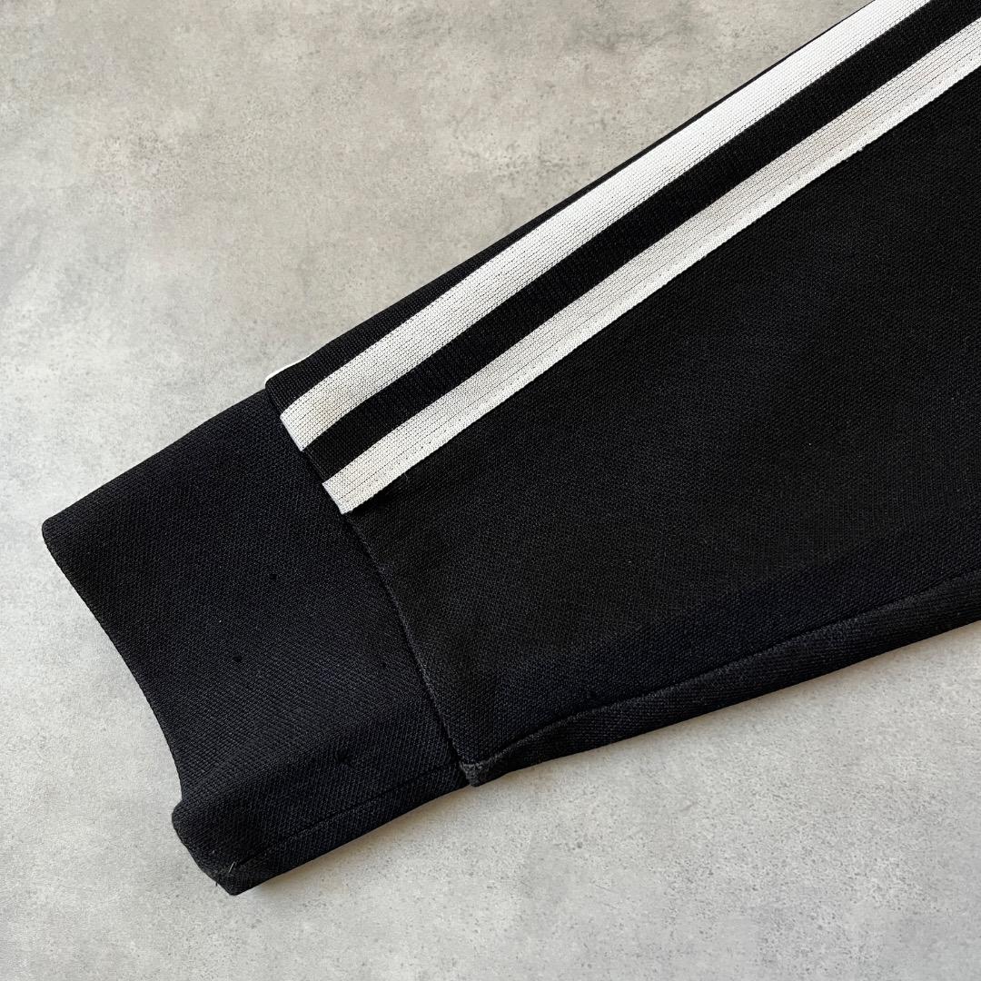 アディダス トラックジャケット 襟高 古着 トレフォイル刺繍 L 黒 18059