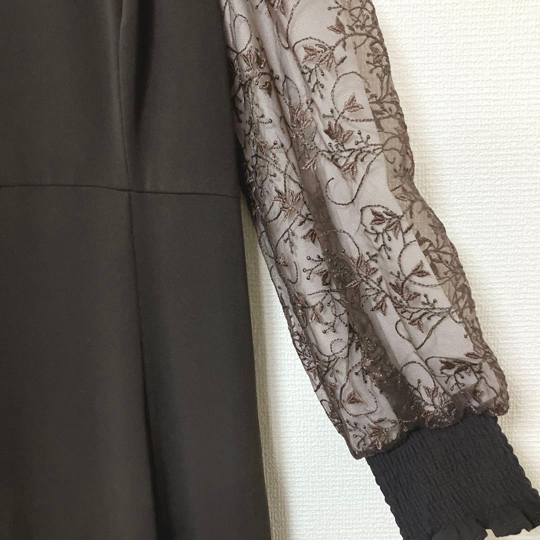 完売品　美品　刺繍 シアー トライアングルデザイン エンブロイダリー ワンピース