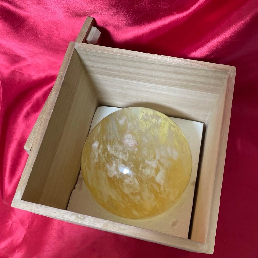 15㎝　雲海　金運水晶大霊珠　溶煉水晶　運開　白雲館