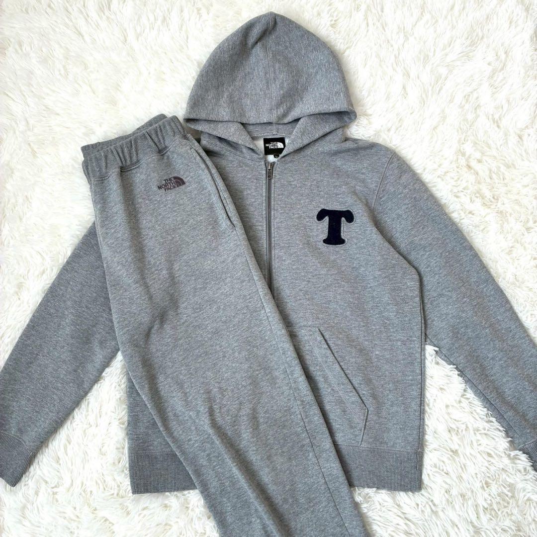 ✨美品✨ノースフェイス スウェット セットアップ L Tロゴ 刺繍