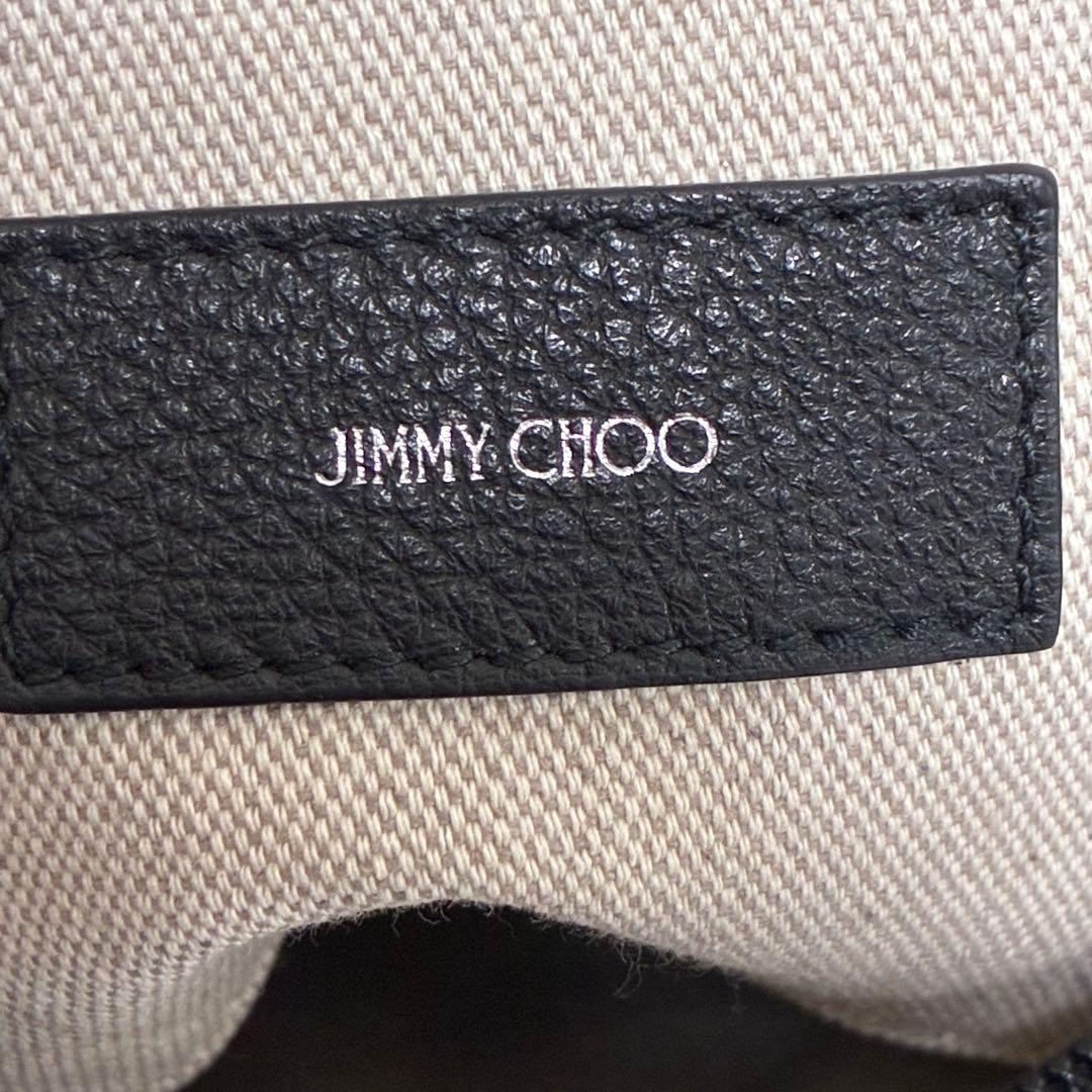 JIMMY CHOO ハンドバッグ トートバッグ ブラック レザー スタッズ