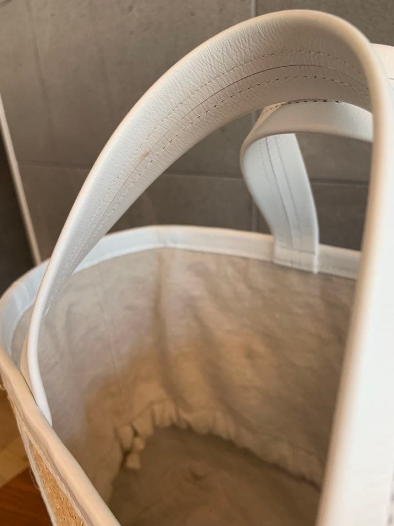 LUDLOW ラドロー　スカラップラフィアトートバッグ　M