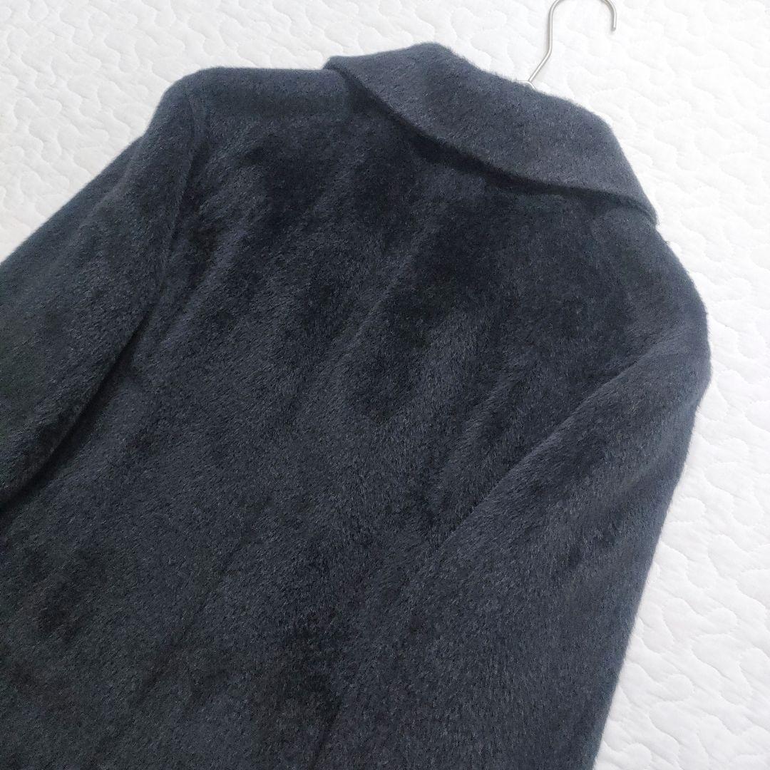 未使用品✨AquaScutum　アルパカウールシャギーコート　黒　サイズ6