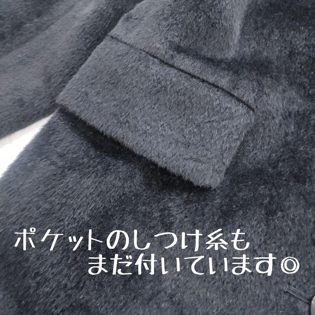 未使用品✨AquaScutum　アルパカウールシャギーコート　黒　サイズ6