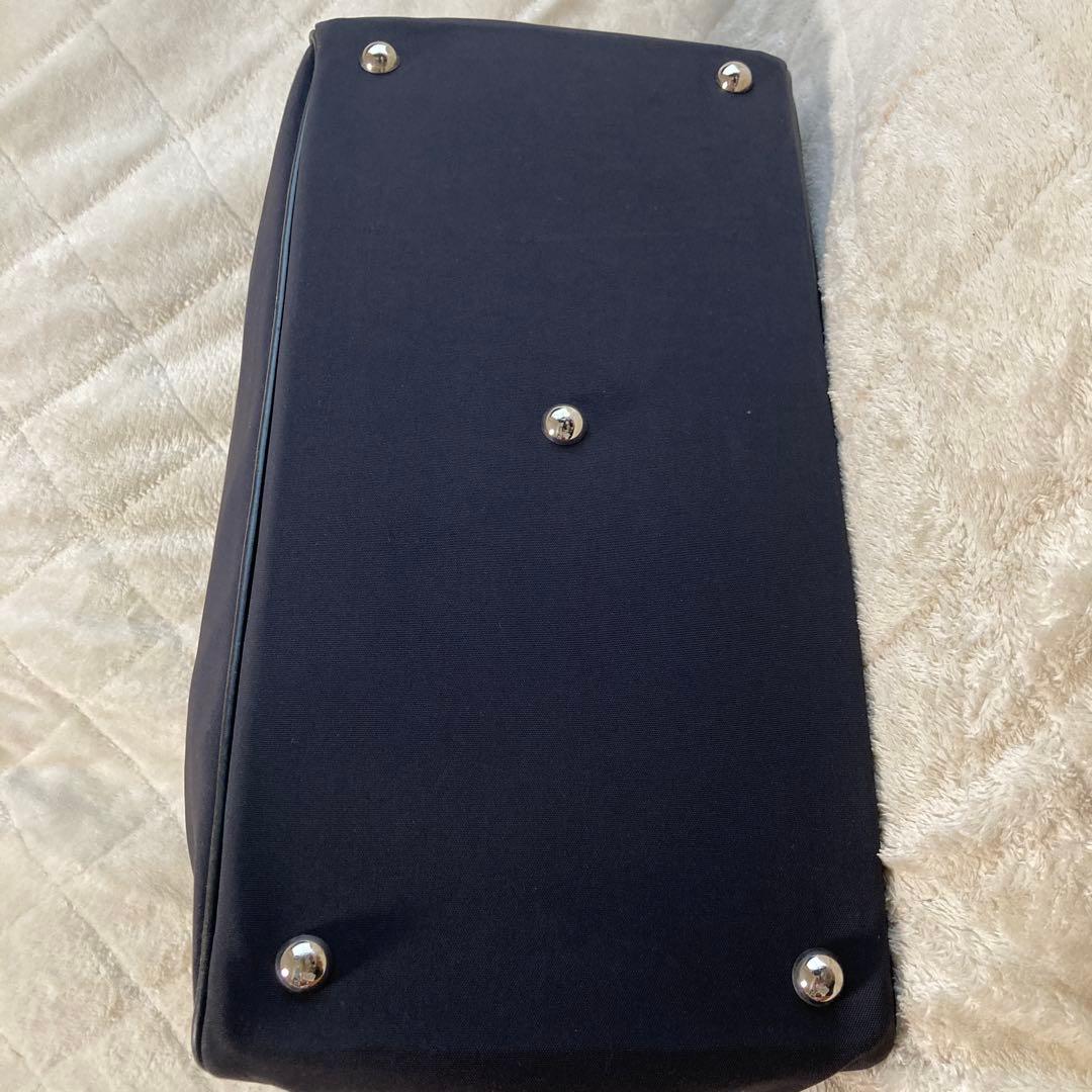 フェラガモ　2wayボストンバック　キャンバス／レザー　ロゴプレート　大容量