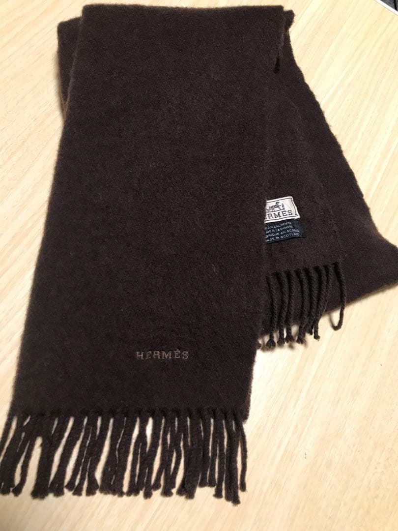 HERMÈS ブラウン マフラー