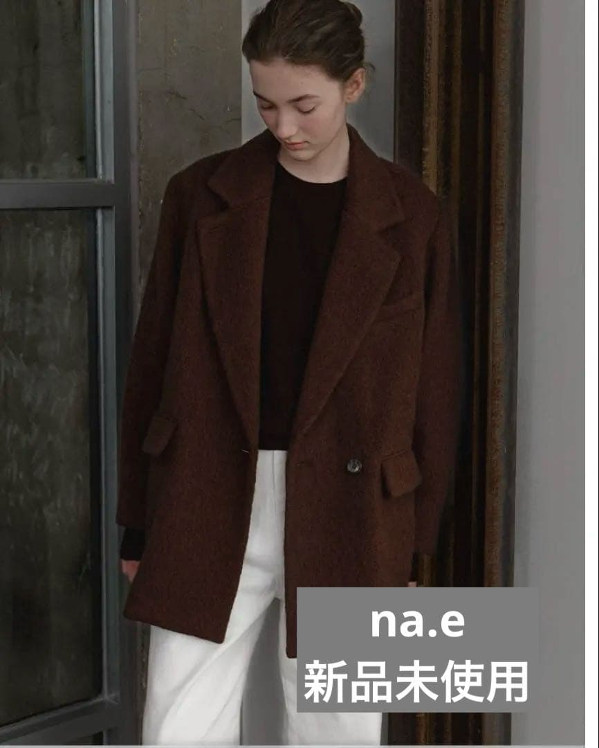 ジャケット・アウター Wool Alpaca ShaggyCoat_Brown 022