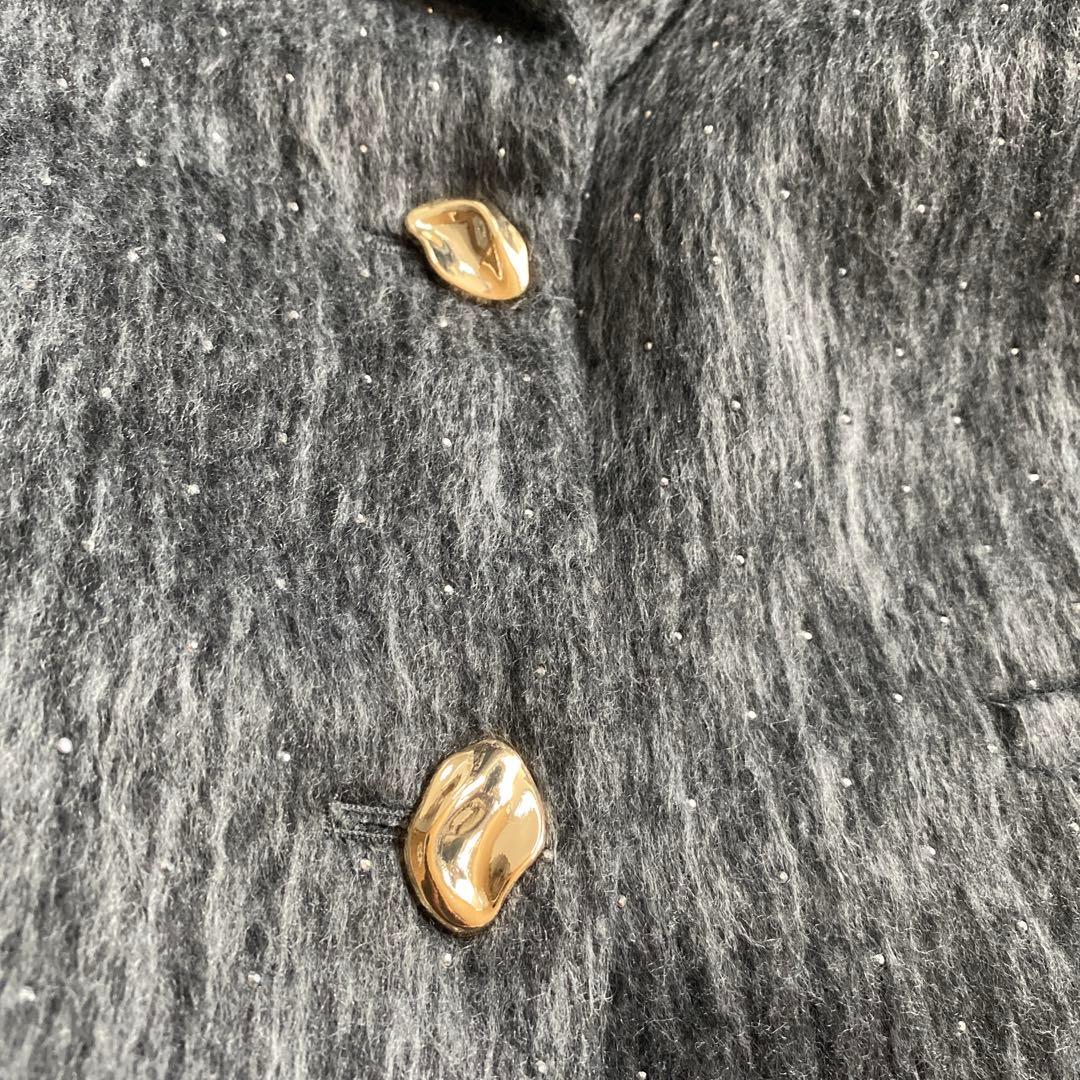 mloin nuit shaggy coat / ダークグレー