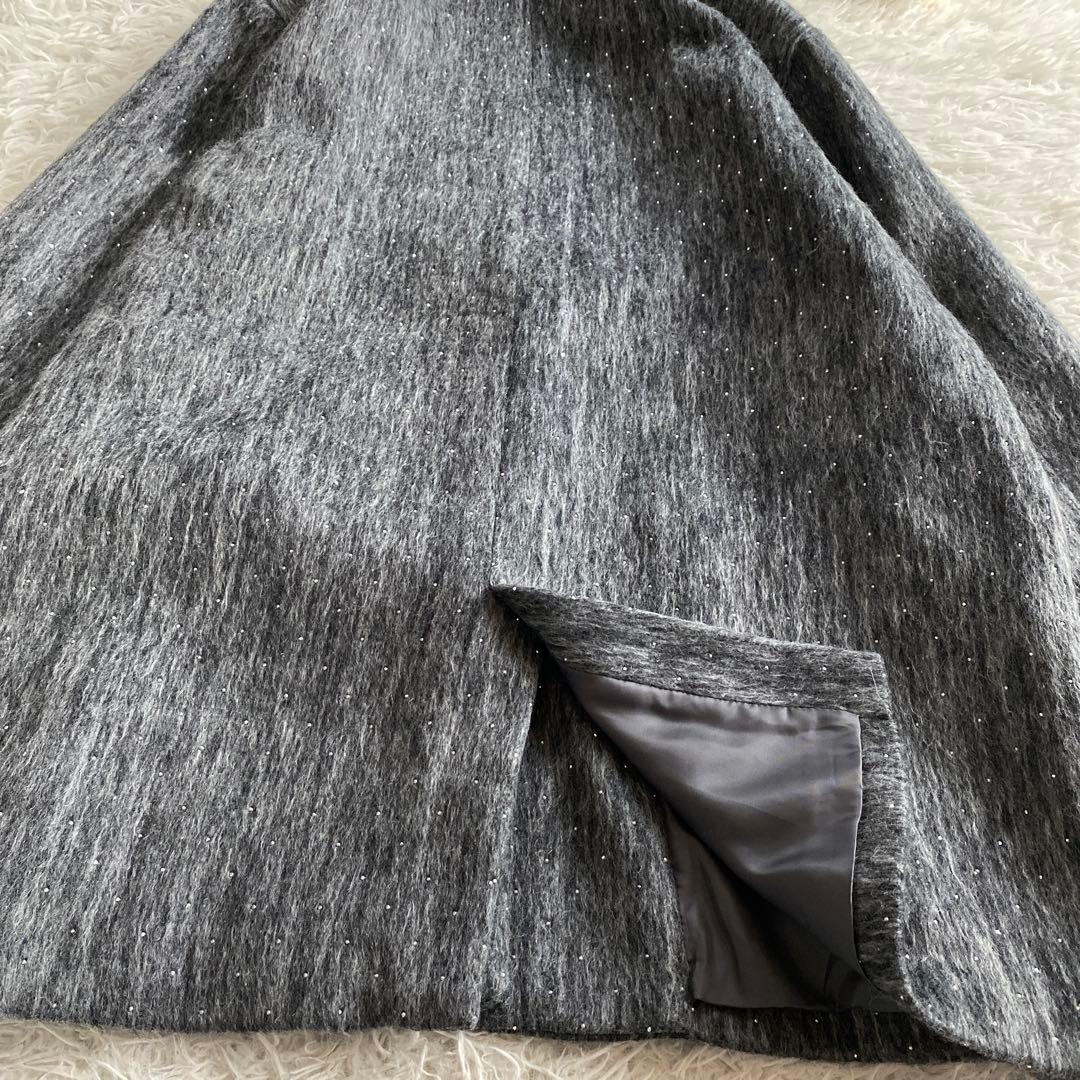 mloin nuit shaggy coat / ダークグレー