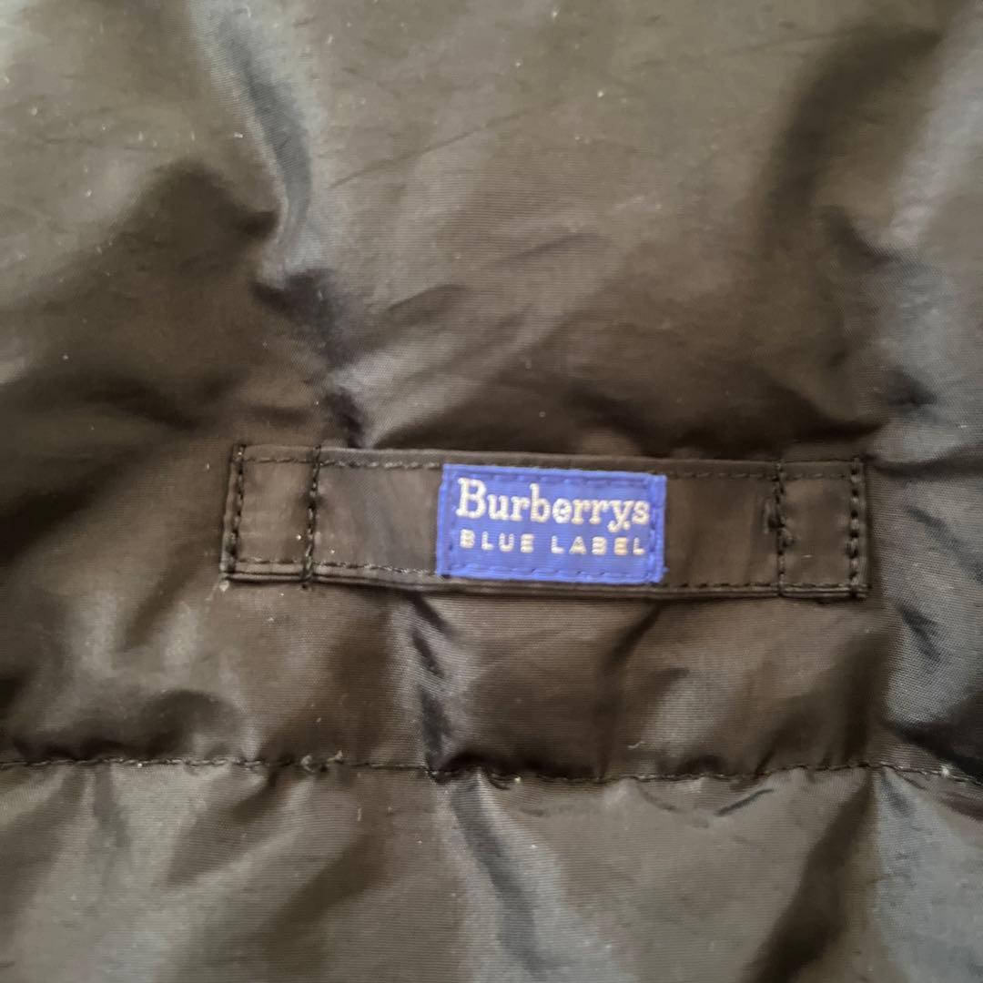 【希少】バーバリーブルーレーベル リバーシブル ダウンベスト ショート丈