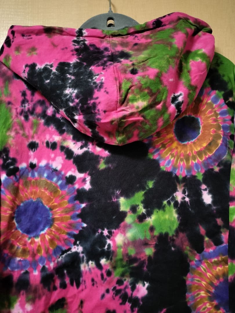 エスニック　タイダイ染め　パーカー　コットン　男女共用　新品　タイ製2