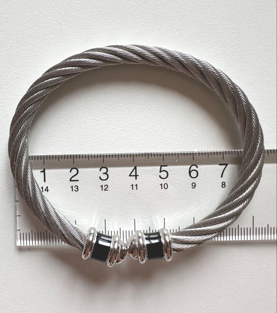 極美品 フィリップシャリオール ワイヤー ブレスレット バングル