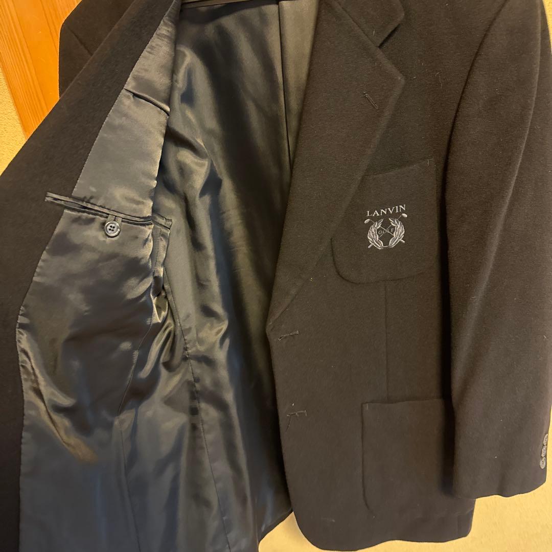 LANVIN GOLF アンゴラ混ジャケット　ブラック