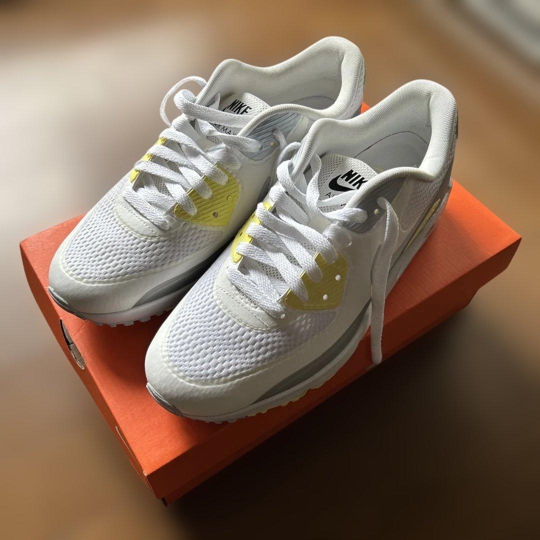 【値下げ・新品未使用】NikeAirMax90 ホワイト/イエロー 26.5cm