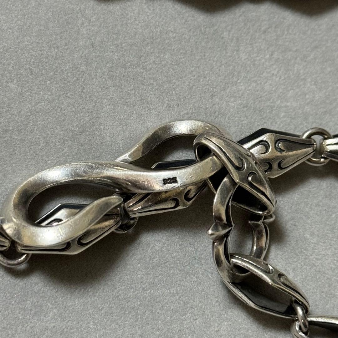 希少！シルバー925 純銀　ウォレットチェーン　ダブルフック　シンプルデザイン