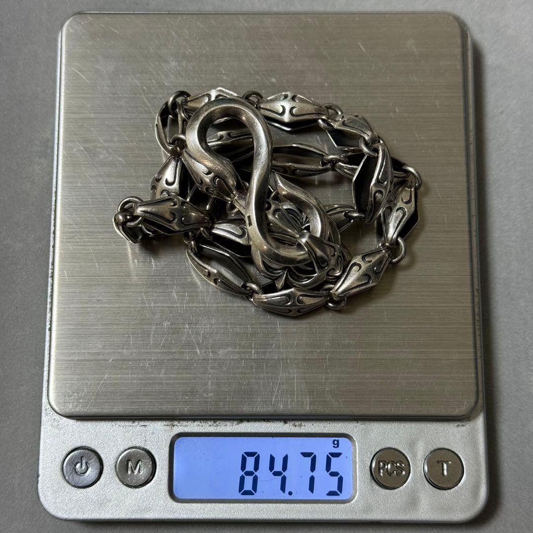 希少！シルバー925 純銀　ウォレットチェーン　ダブルフック　シンプルデザイン