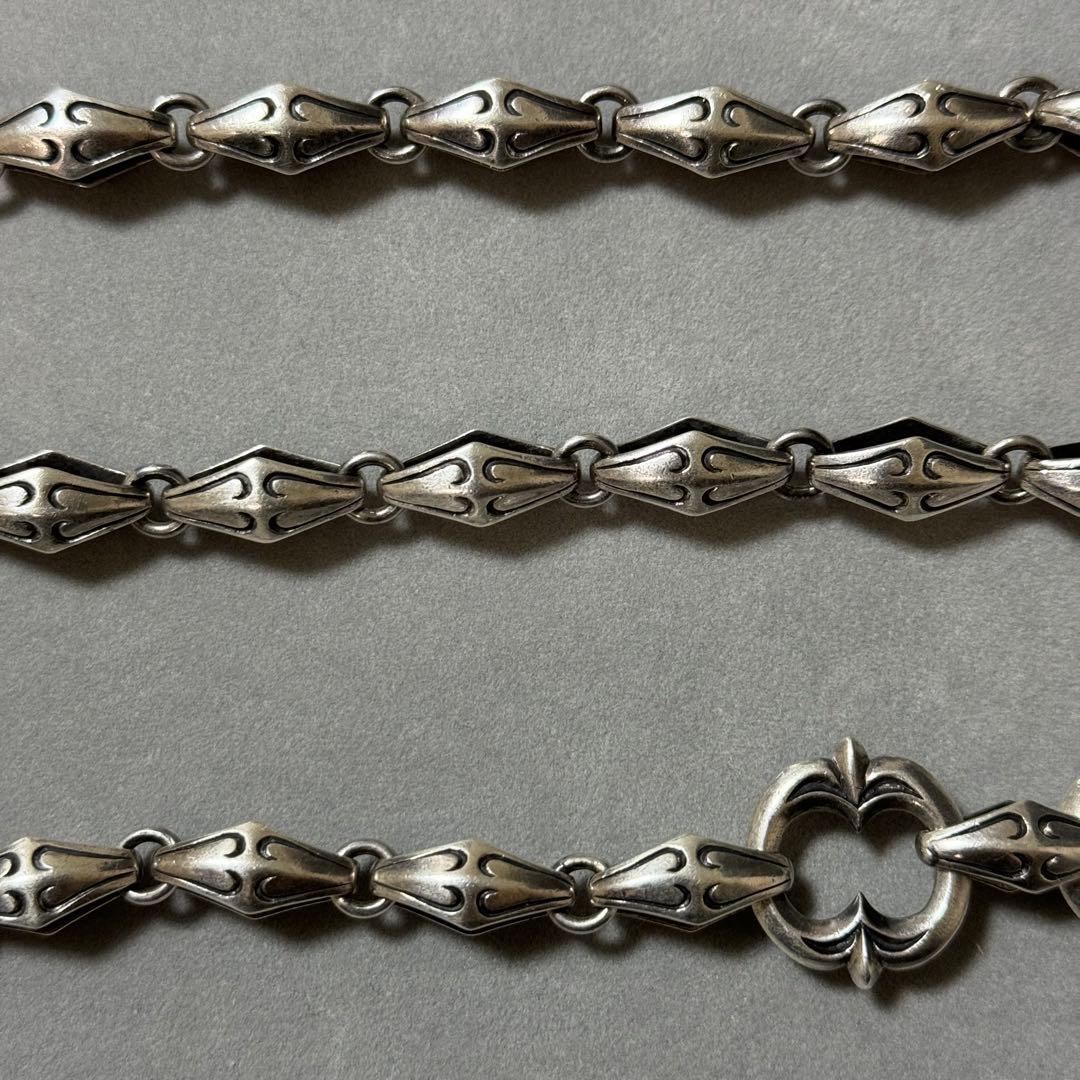 希少！シルバー925 純銀　ウォレットチェーン　ダブルフック　シンプルデザイン