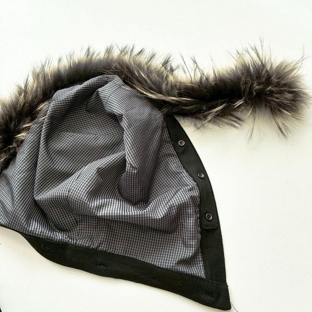 【くろ 】PPFM ナポレオンジャケット L ギミック ラクーンファー付き